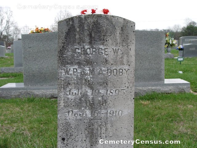 Gravestone of George W. Doby Gravestone of George W. Doby
