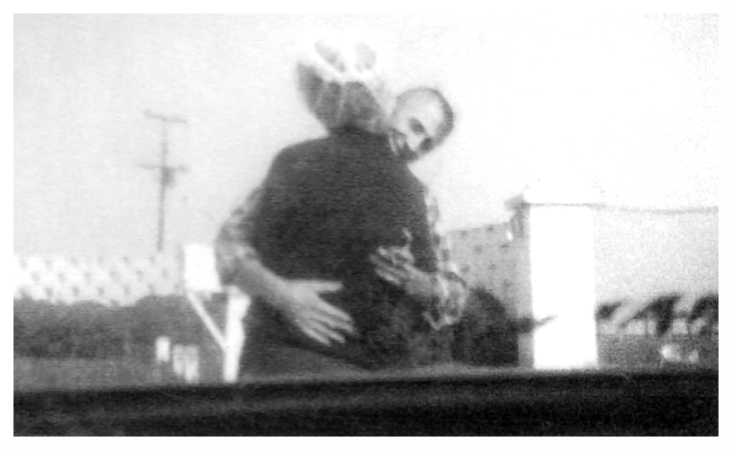 Norman Barber Sr. hugging Thelma Mae (Doby) Barber Freeman Norman Barber Sr. hugging Thelma Mae (Doby) Barber Freeman