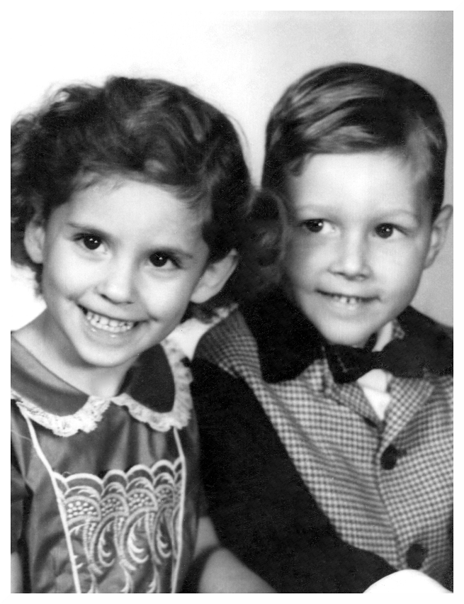 Paula Marie (Doby) Wells Faler and Harold Clapp (school mascot) - 1952