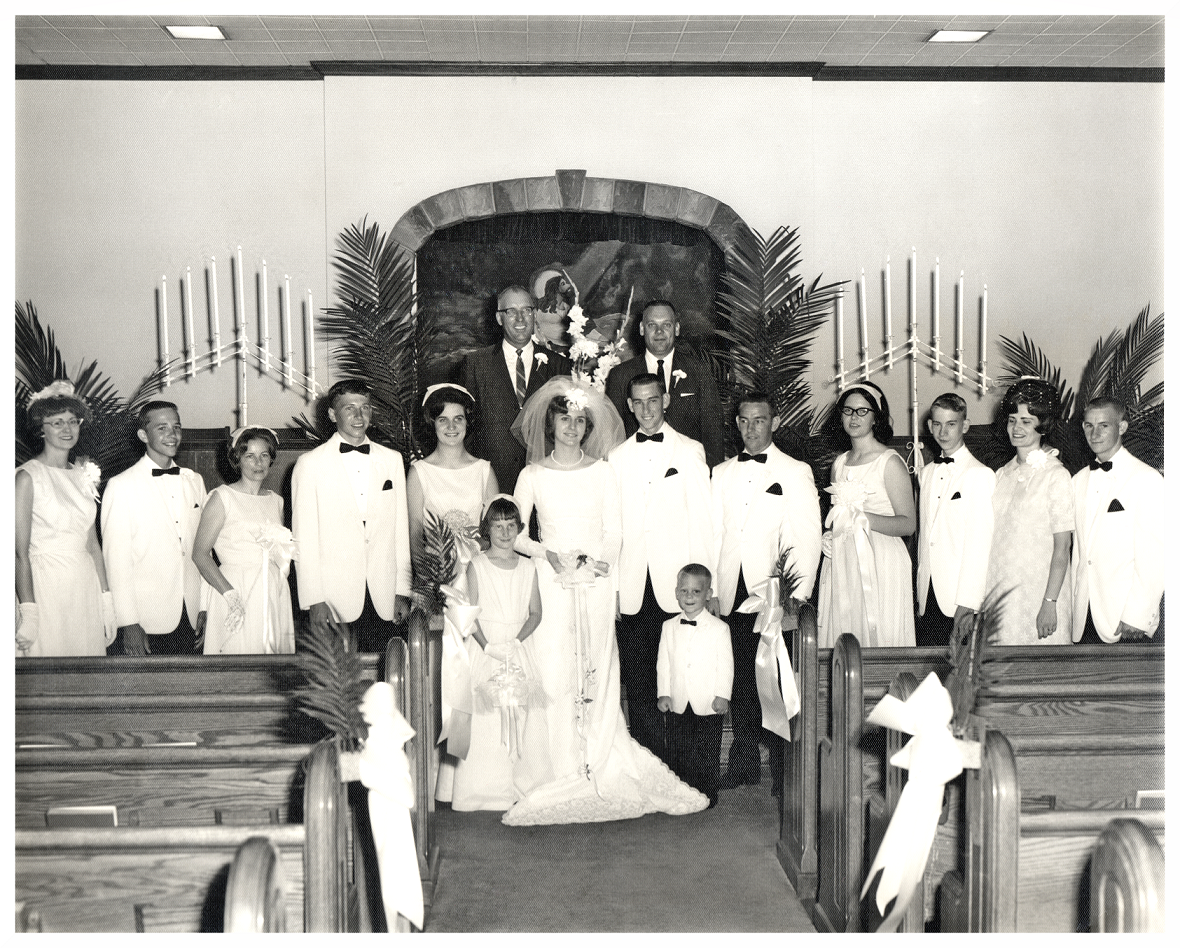 Wedding of Paul William Doby and Joy Marie May - July 6, 1966 - First Baptist Church of Gibsonville, NC.